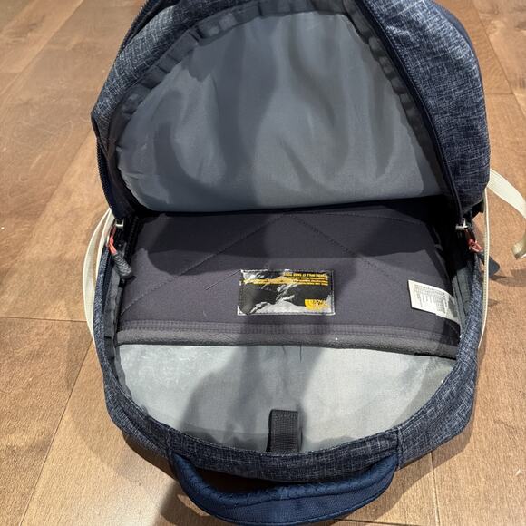 The North Face Recon Backpack Blue Padded Laptop Compartment Back Waist Clip Bro - Picture 5 of 5